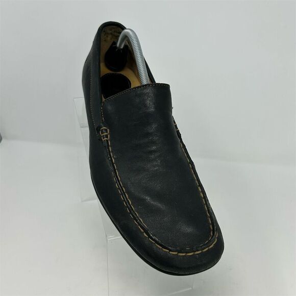 Born Men's Black Leather Driving Loafers Size 12 Casual Slip On Shoes - Picture 3 of 14